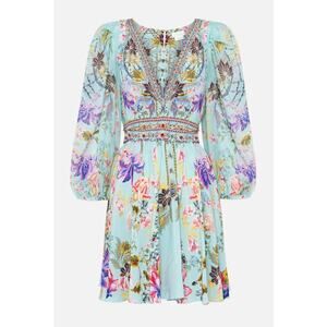 Camilla Blouson Flared Dress Love web size XS